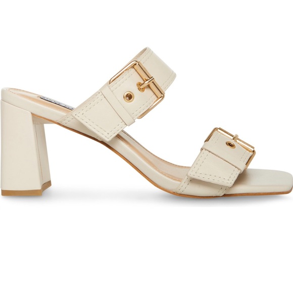 Steve Madden | Loreli Ankle Strap Heel in Bone Leath 8.5 - Picture 2 of 7